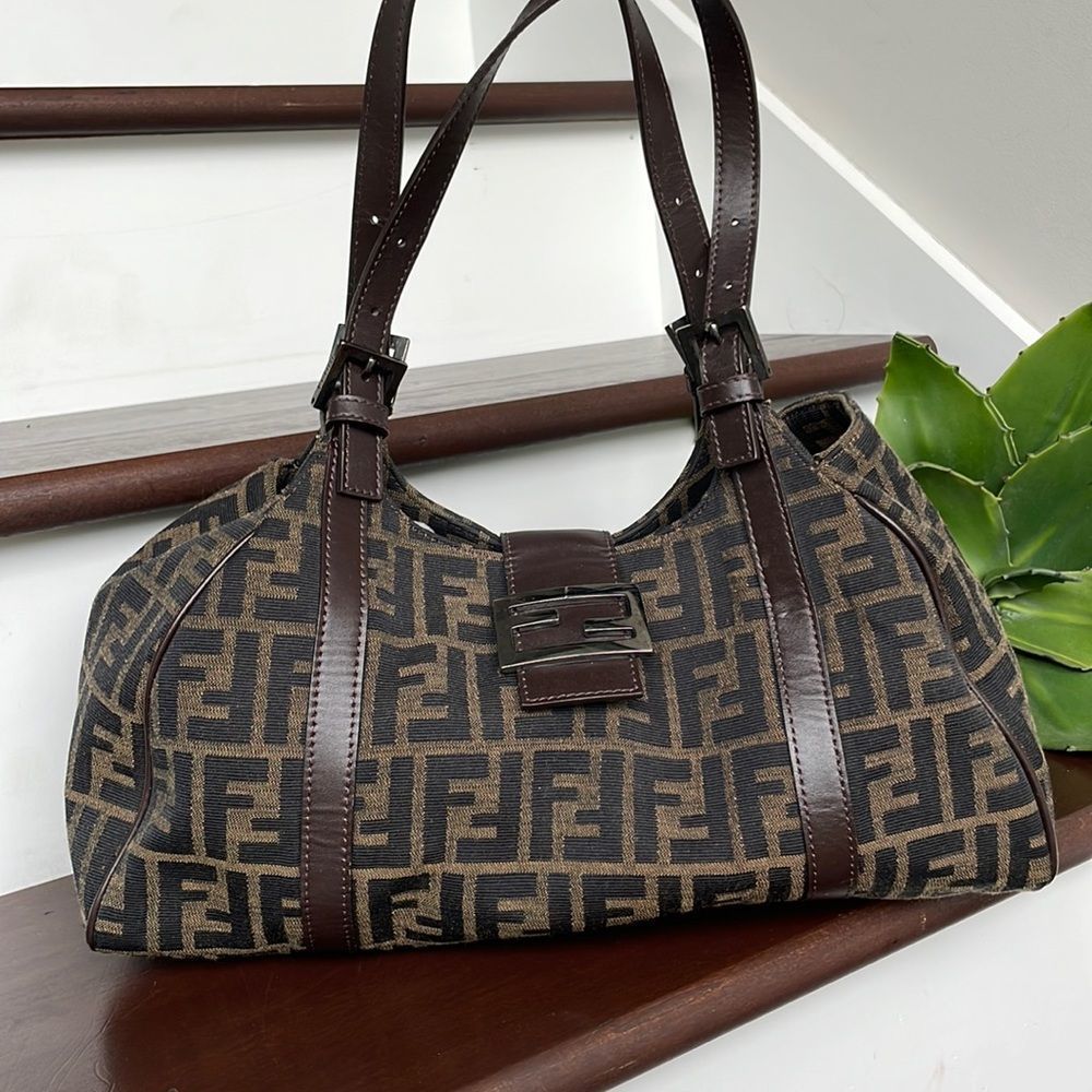 Fendi Borsa Zucca handbag shoulder bag purse